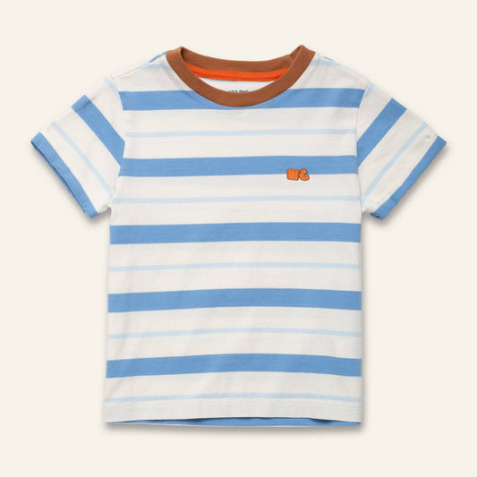 Recycled Cotton Blue Stripe T-Shirt