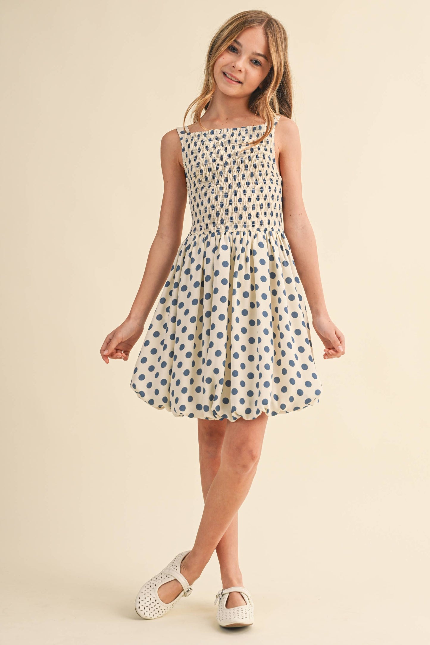 TWEEN KIDS GIRLS SL SMOCKED BUBBLE DRESS (7-12)