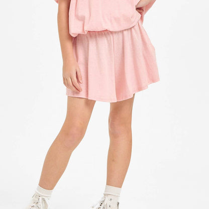 Cotton Blended Wide Legs Skort