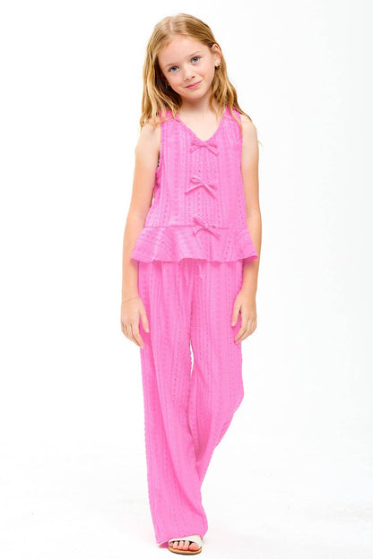 Embroidered Eyelet Ruffled Vest