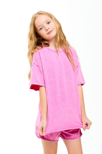Mineral Washed Raw Edge T-Shirt