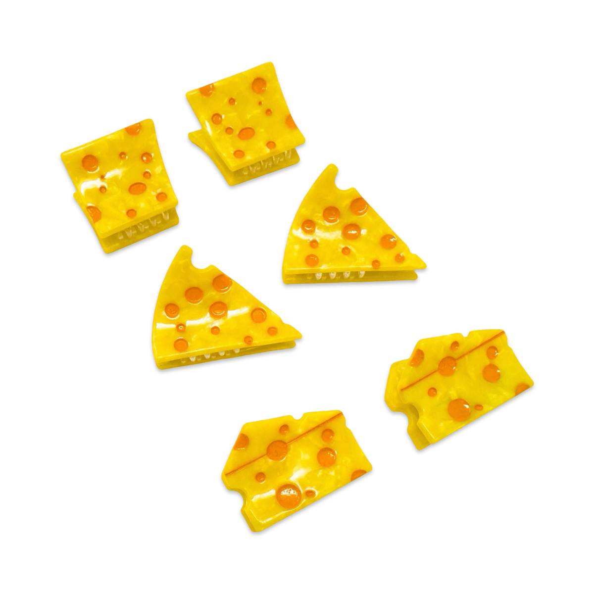 Micro Cheese Hair Claw Clip Set