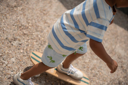 Recycled Cotton Blue Stripe T-Shirt