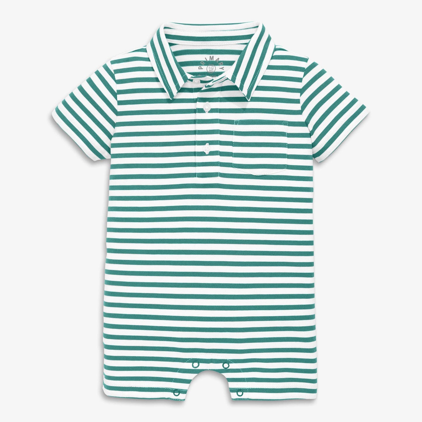 Baby Polo Shortie In Mini Stripe