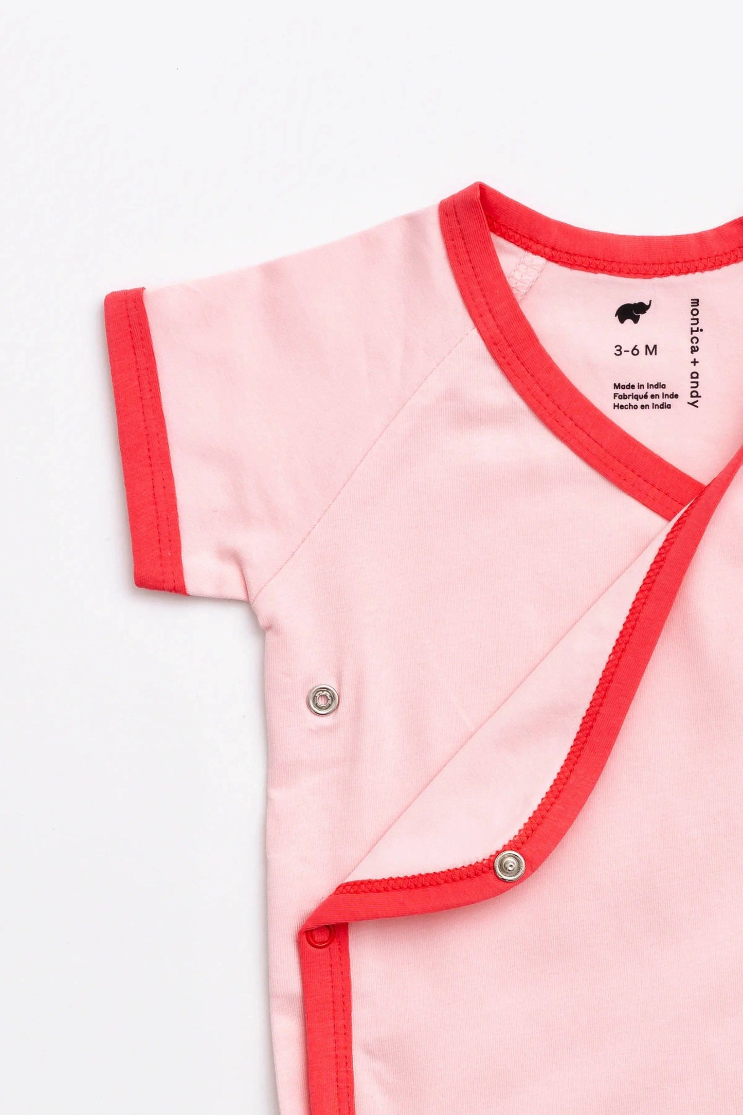 Short Sleeve Lucky Bodysuit-Light Pink