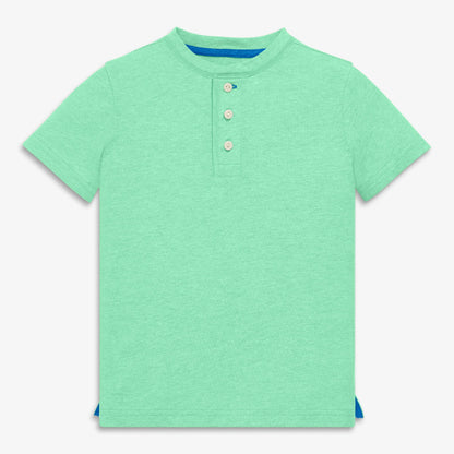 Kids Heathered Henley Tee