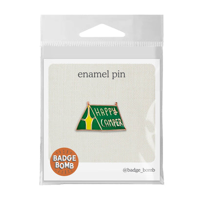 Happy Camper Tent Green Enamel Pin