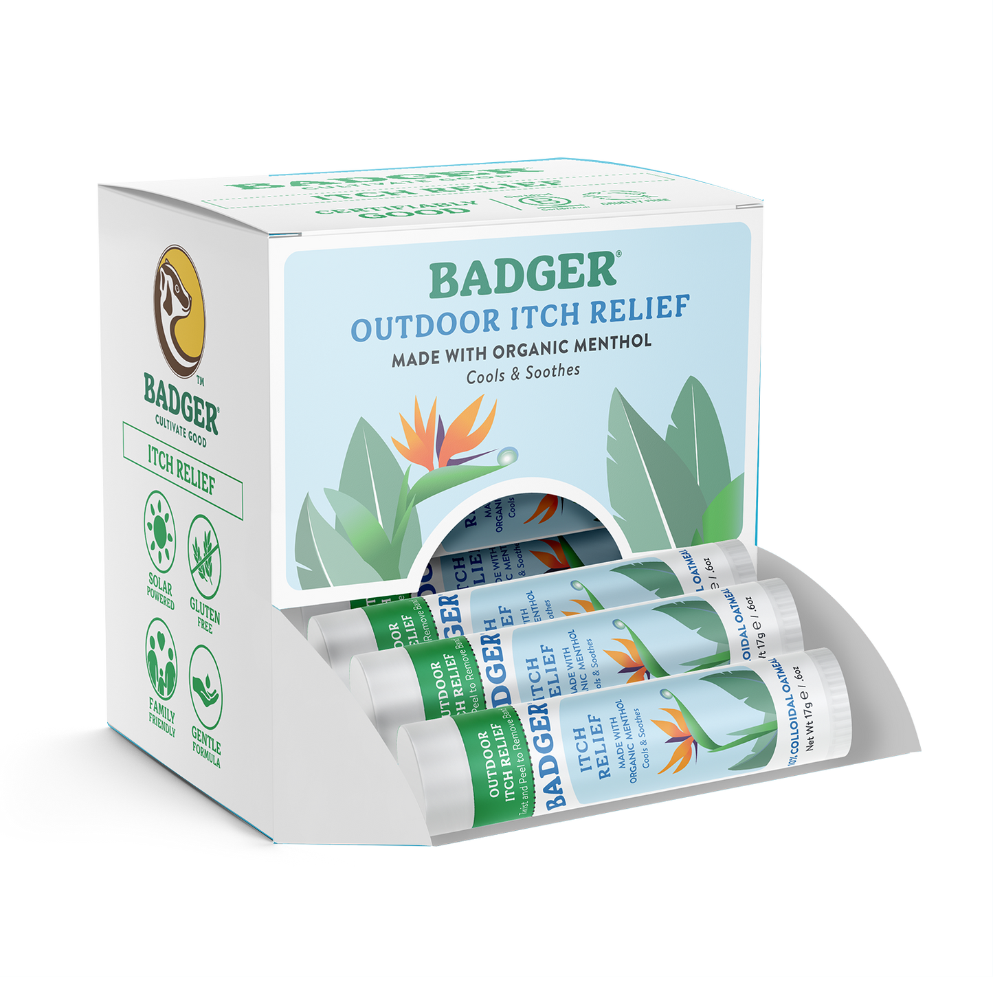 Badger Itch Relief Stick, Anti-Itch Cream for Bug Bites 12ct