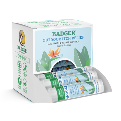 Badger Itch Relief Stick, Anti-Itch Cream for Bug Bites 12ct