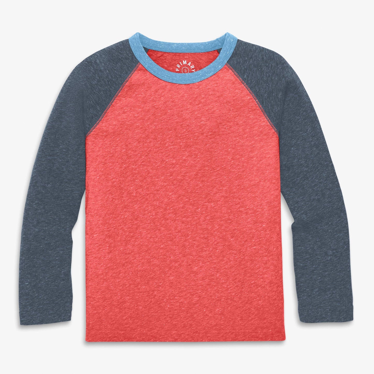 Kids heathered long sleeve baseball tee