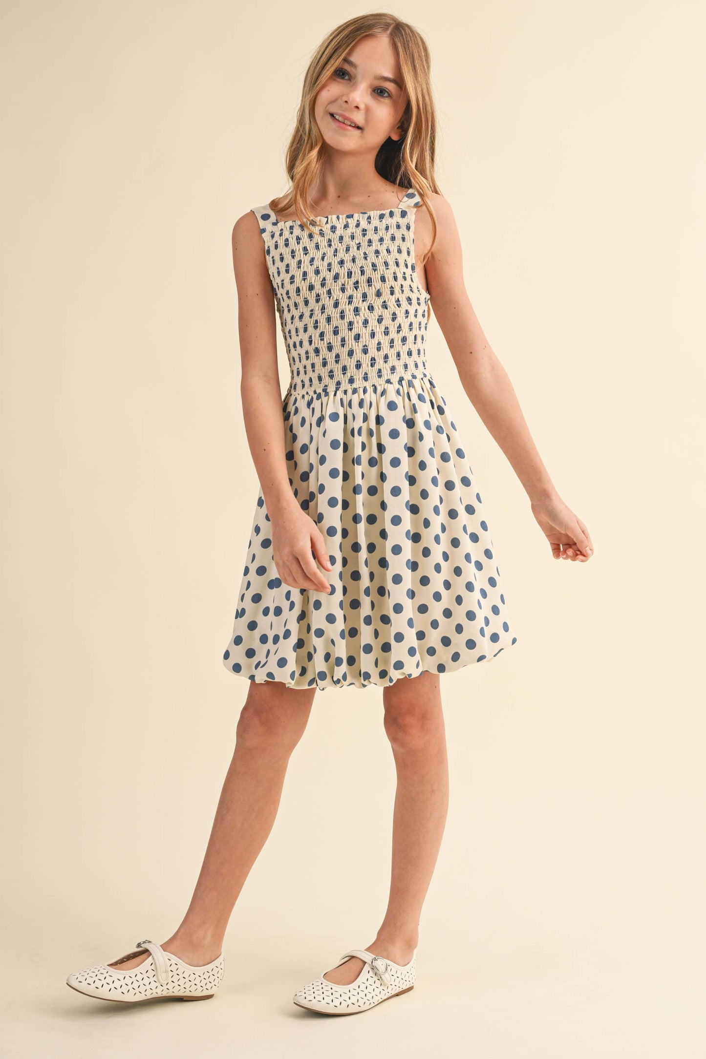TWEEN KIDS GIRLS SL SMOCKED BUBBLE DRESS (7-12)
