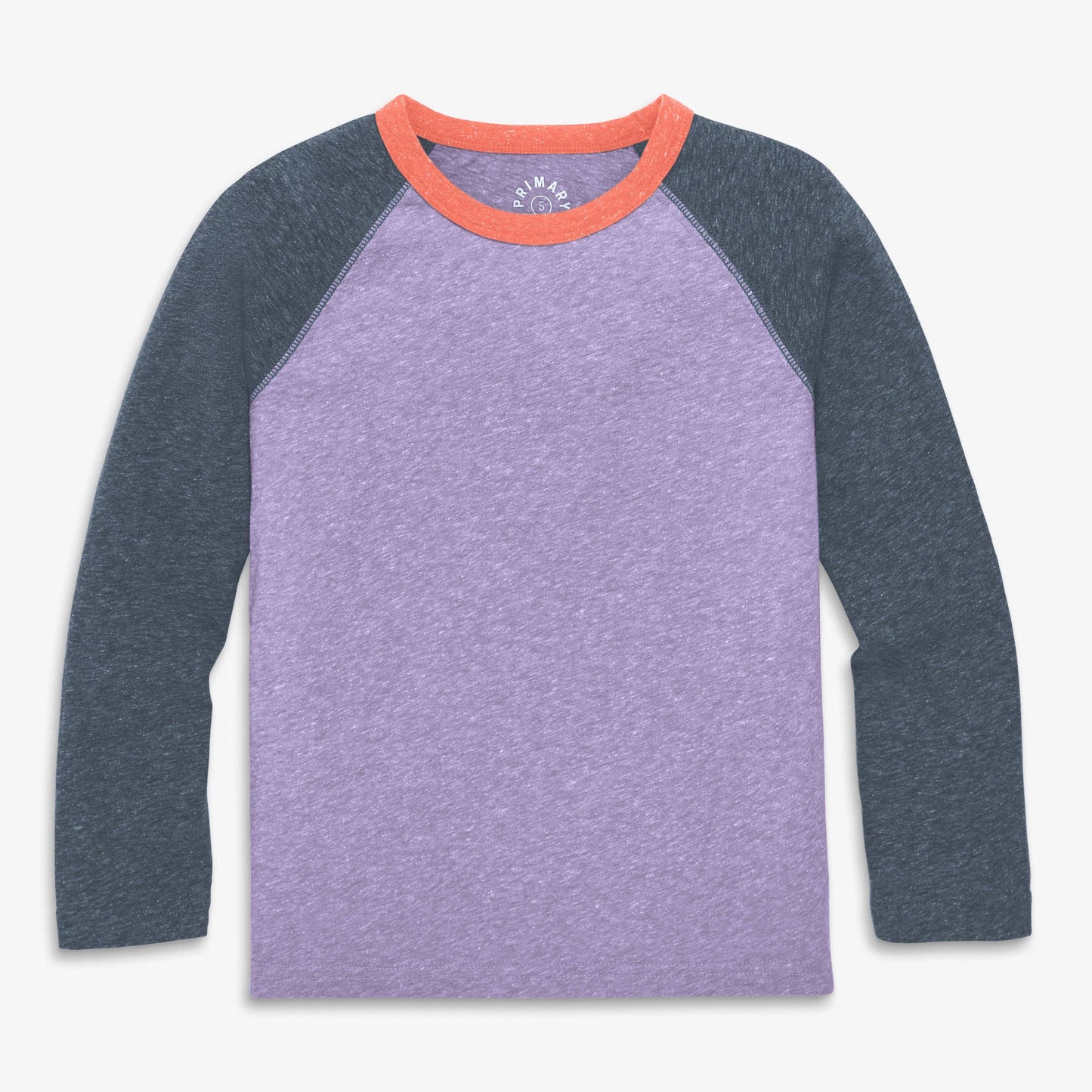 Kids heathered long sleeve baseball tee