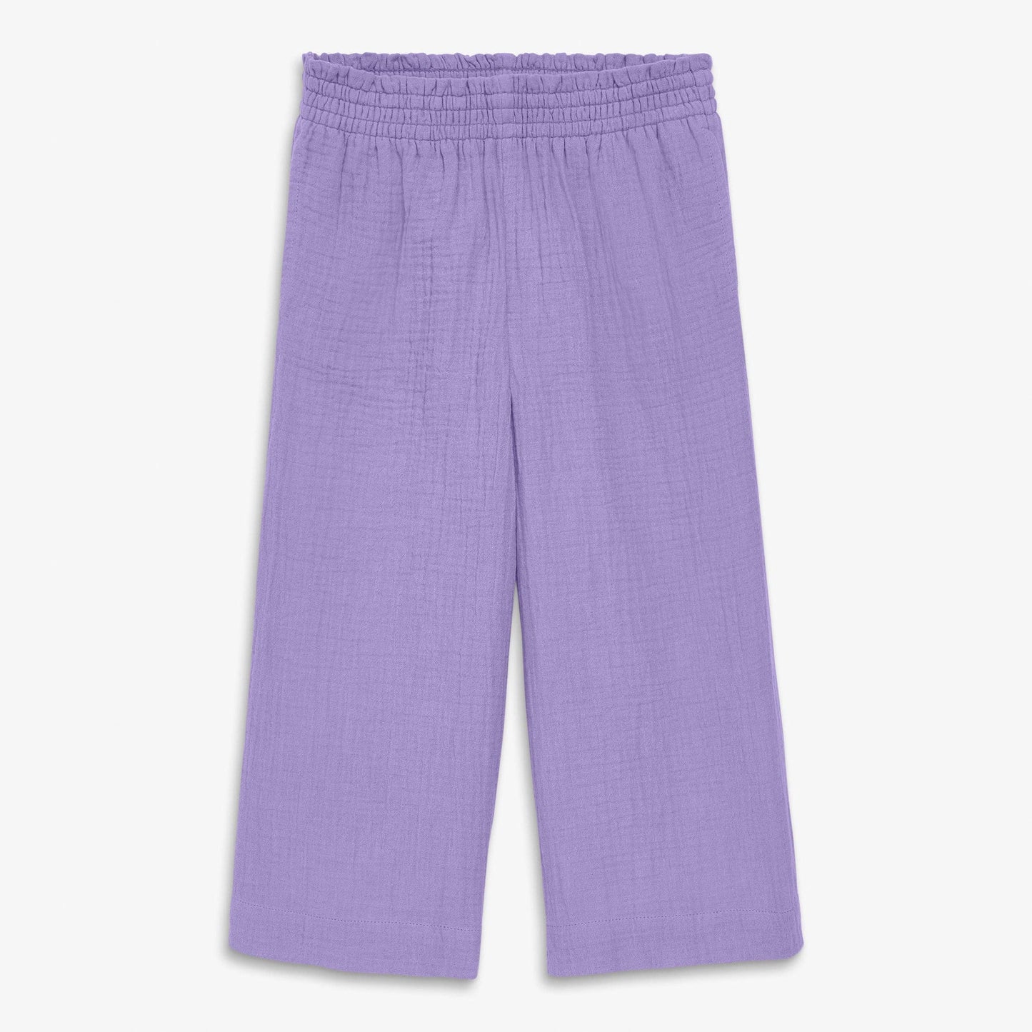 Kids cotton gauze cropped easy pant