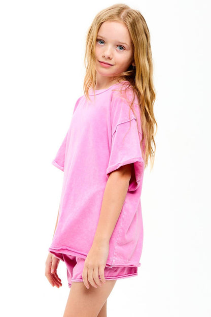 Mineral Washed Raw Edge T-Shirt