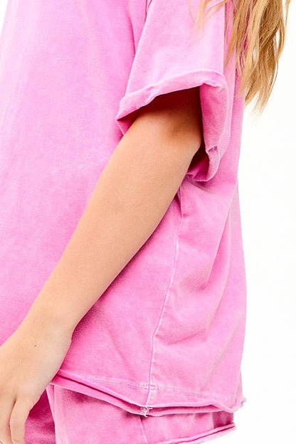 Mineral Washed Raw Edge T-Shirt