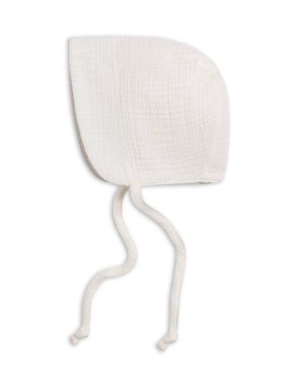 Muslin Bonnet - Coconut