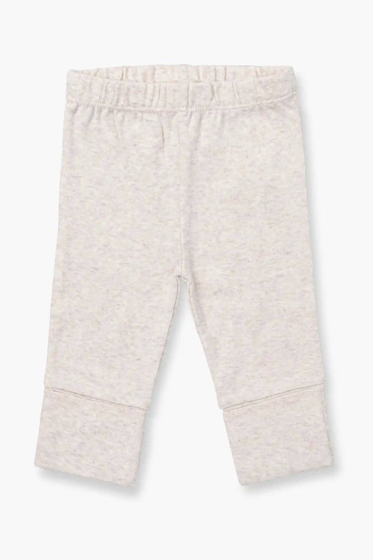 Hello Baby Pant- Cream Heather