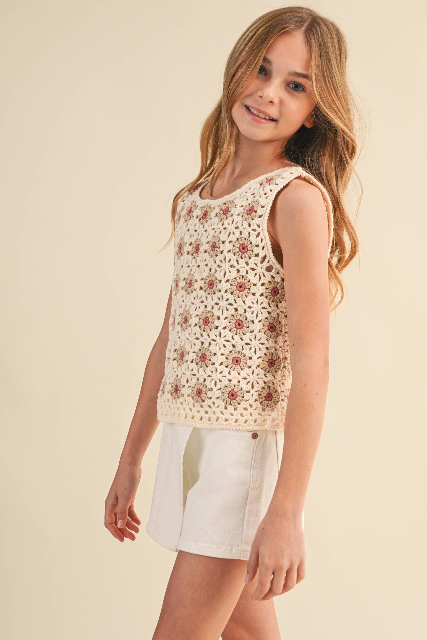 TWEEN KIDS GIRLS CROCHET TOP (7-14)
