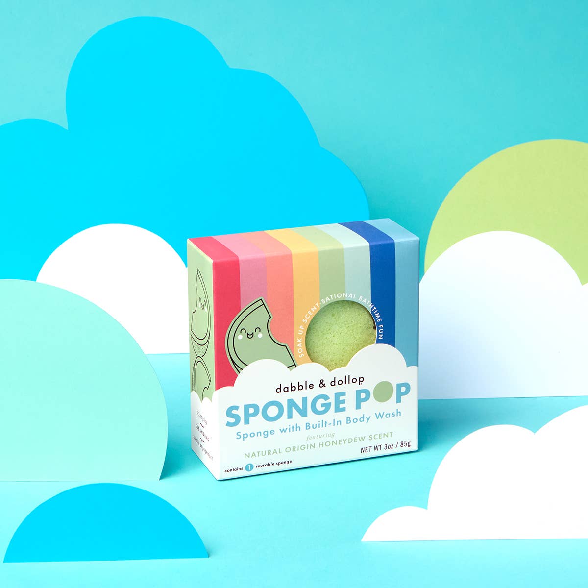 Sponge Pop® Sponge with Built-In Body Wash - Honeydew
