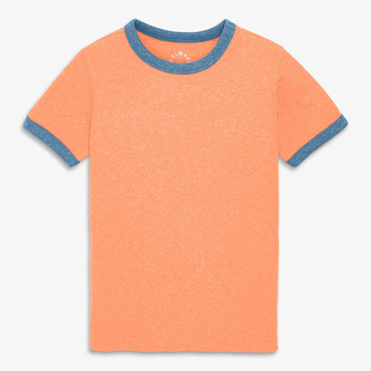 Kids heathered ringer tee: Goldfish / In stock / 5