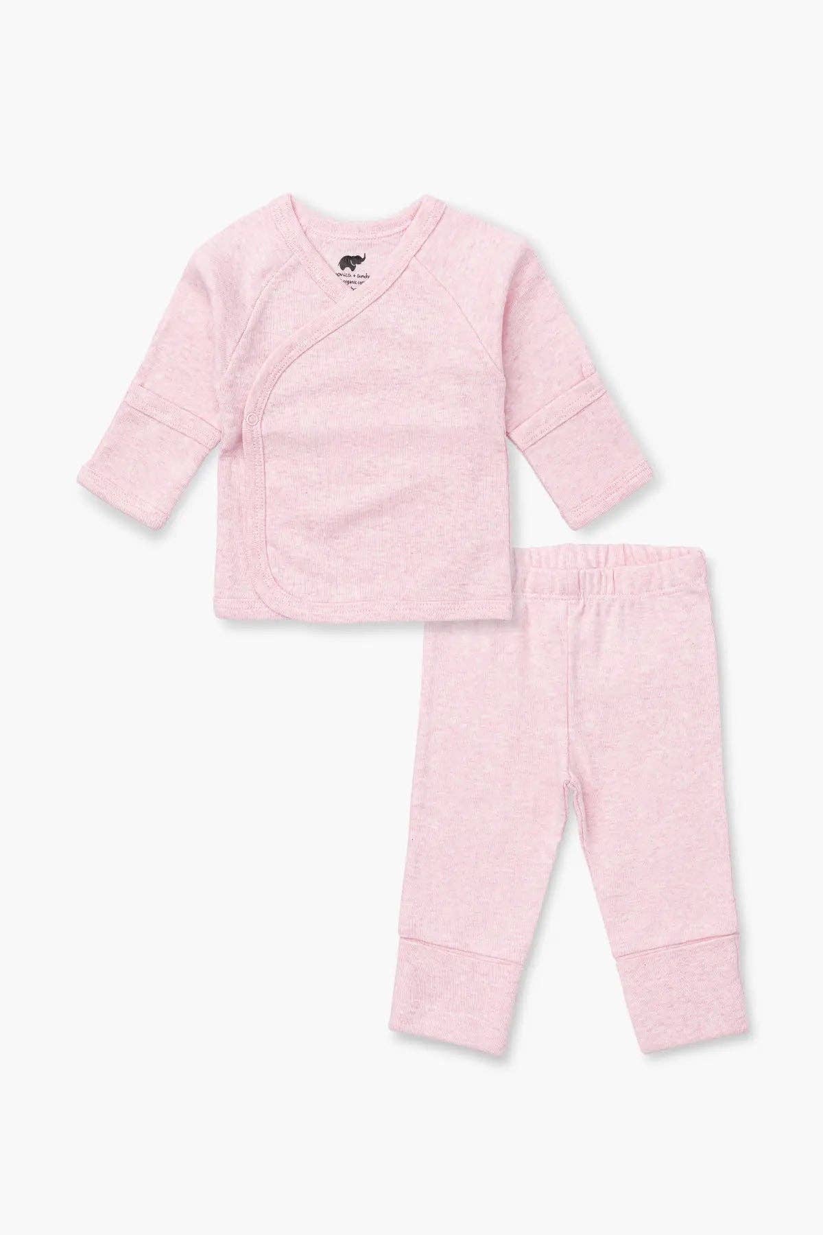 Hello Baby Set- Light Pink Heather