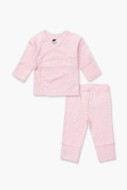 Hello Baby Set- Light Pink Heather