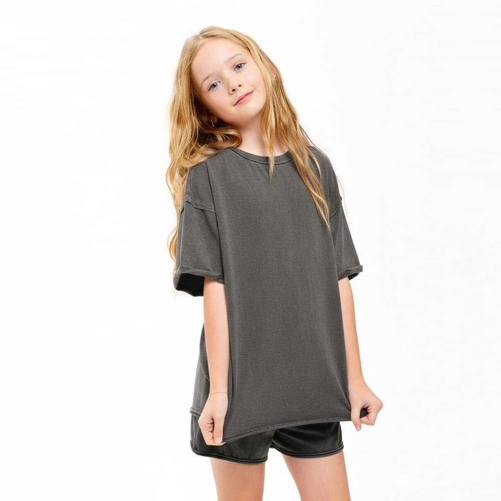 Mineral Washed Raw Edge T-Shirt
