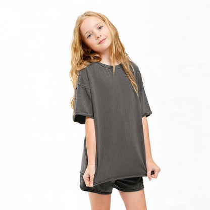 Mineral Washed Raw Edge T-Shirt