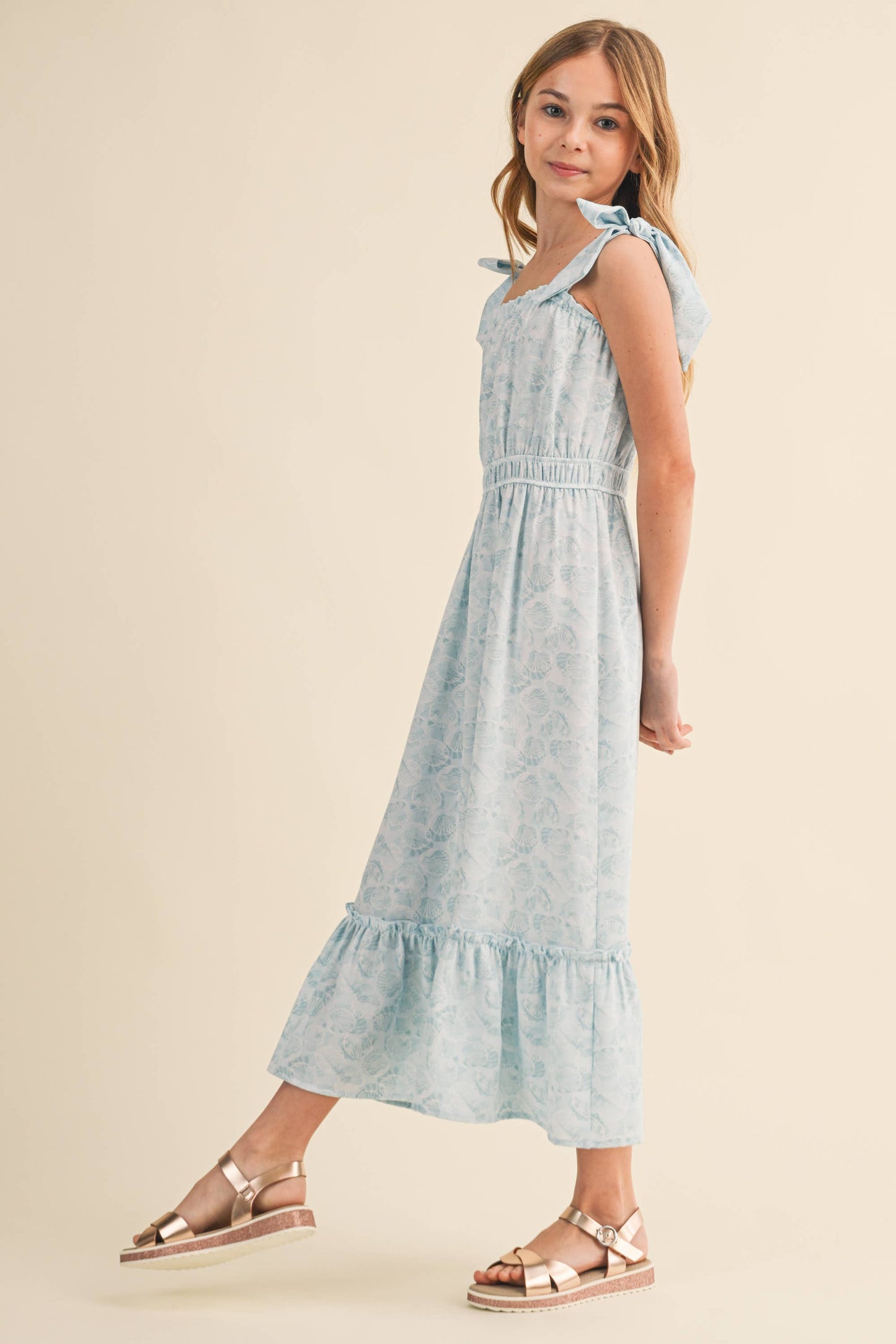 TWEEN GIRLS KIDS STRAPPY JULIETTE WAIST MIDI DRESS (7-12)