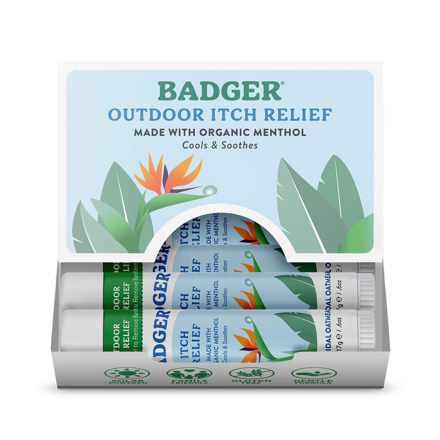 Badger Itch Relief Stick, Anti-Itch Cream for Bug Bites 12ct