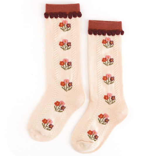 Posie Knee Socks - Rust