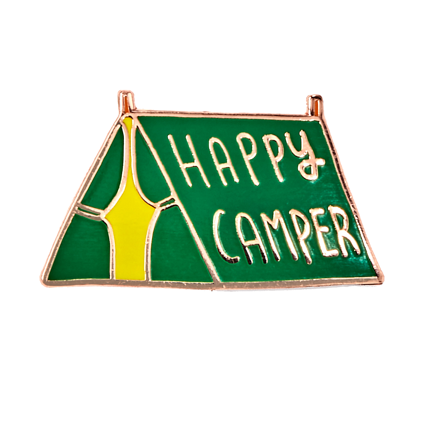 Happy Camper Tent Green Enamel Pin