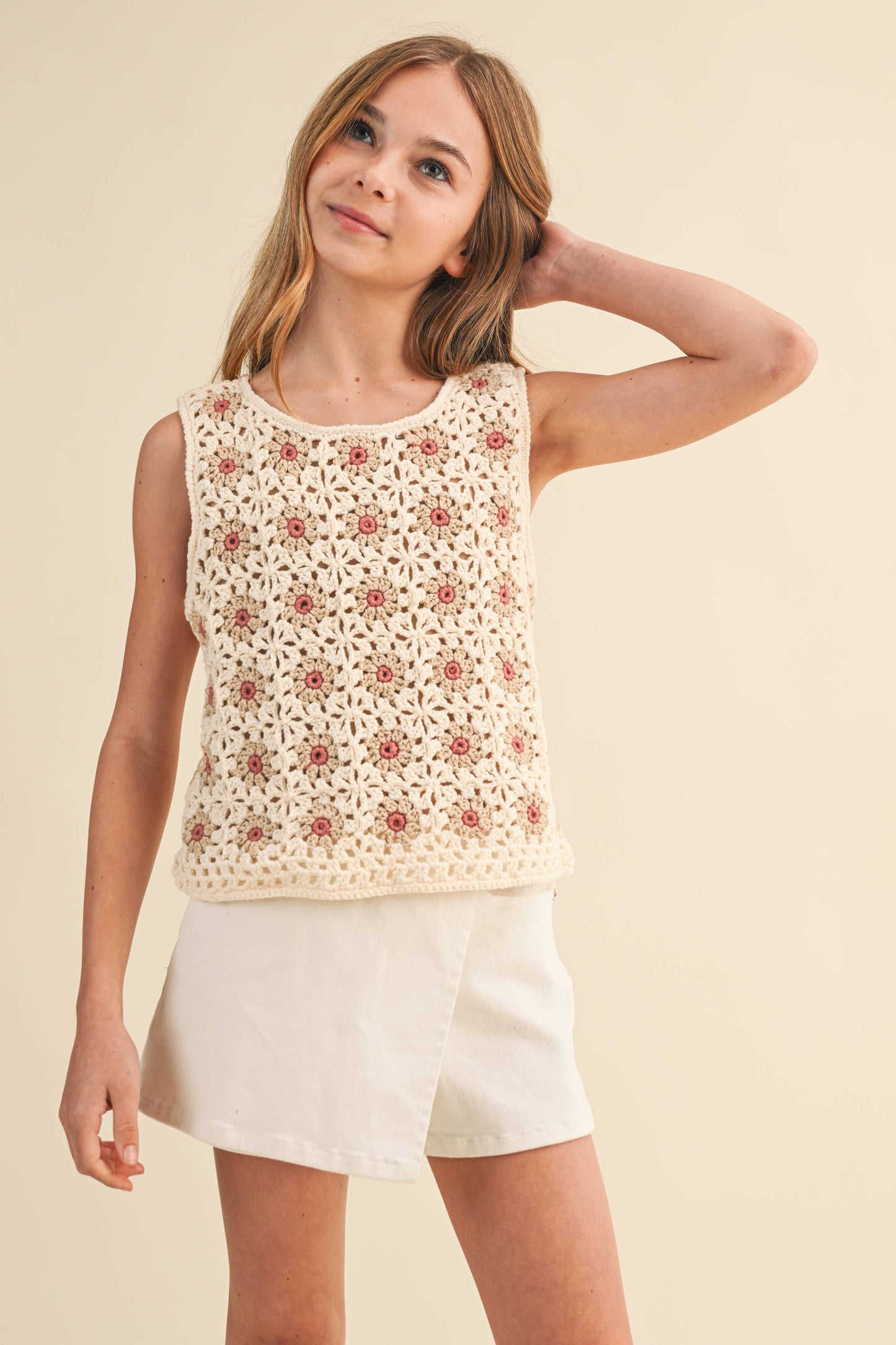 TWEEN KIDS GIRLS CROCHET TOP (7-14)