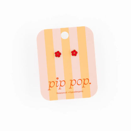 Petite Flower Stud Earring - Hypoallergenic, Flat Back, Girl