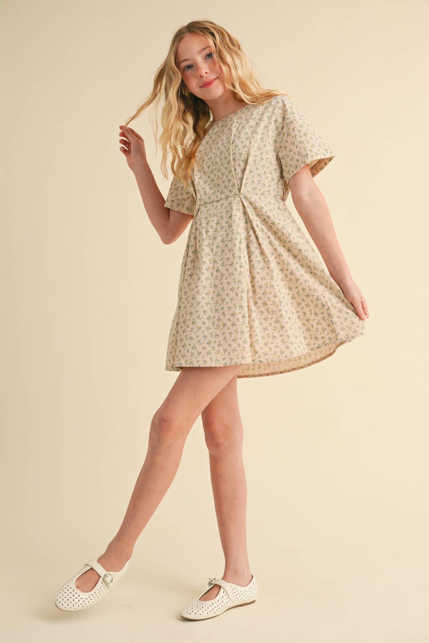 DROP SHOULDER S/S MINI DRESS