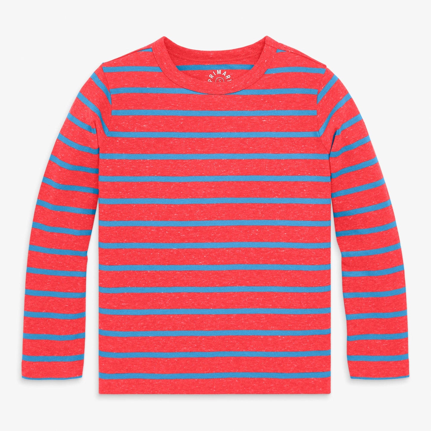 Kids heathered long sleeve stripe tee