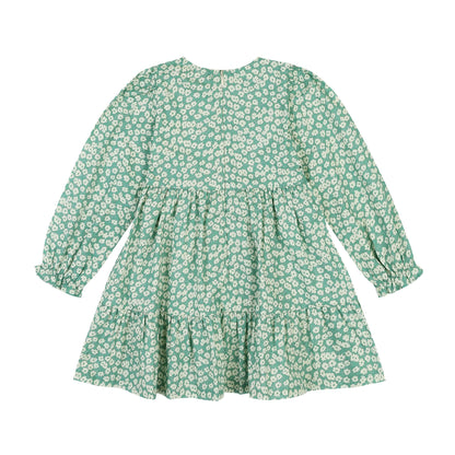 Green Floral Print Dress