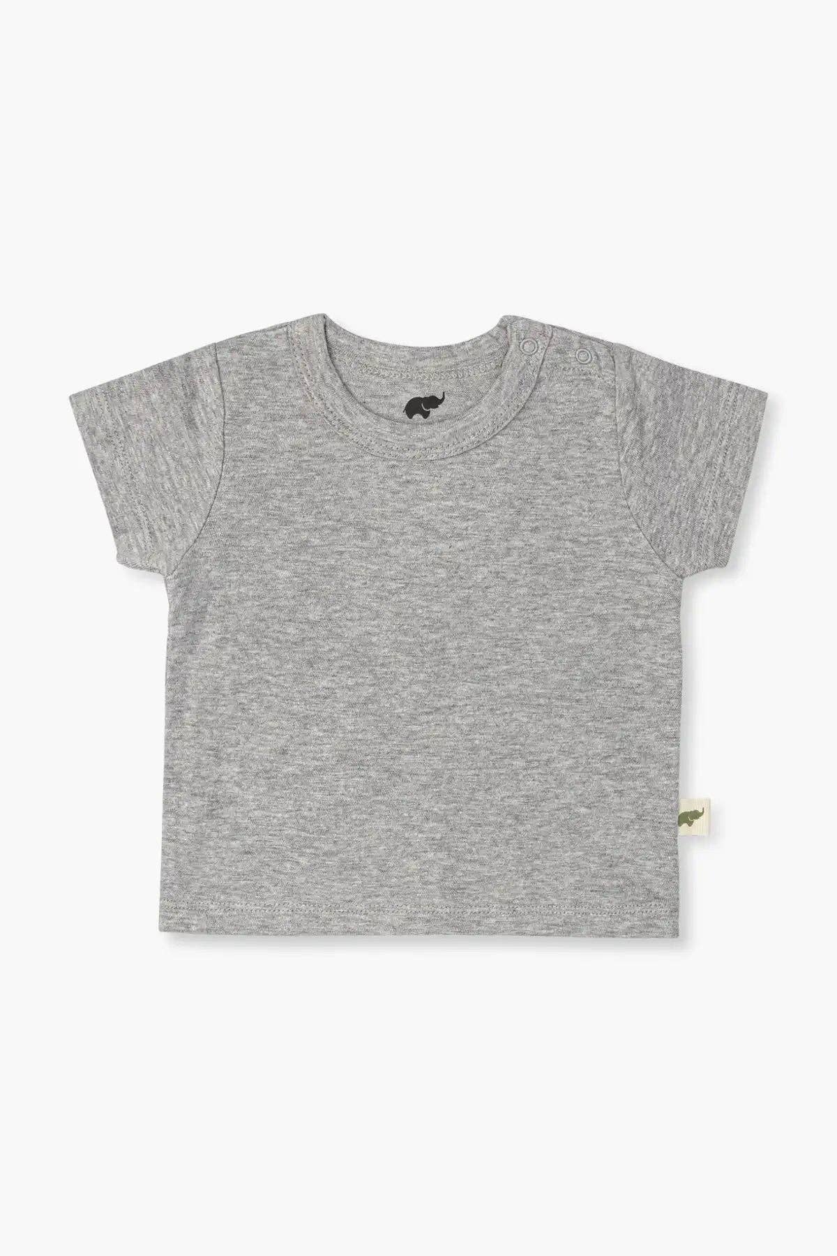 Short Sleeve Crewneck Tee- Heather Grey