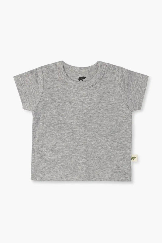 Short Sleeve Crewneck Tee- Heather Grey