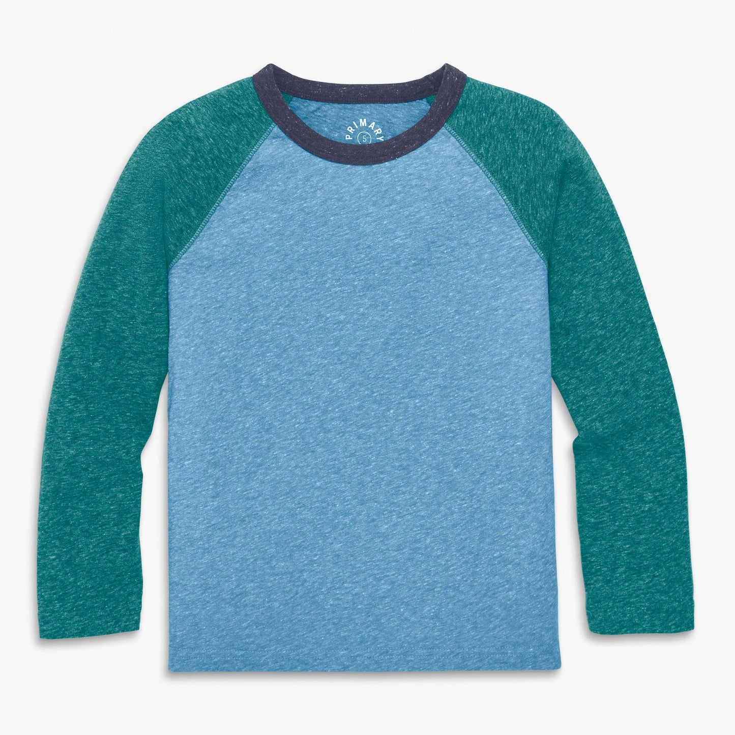 Kids heathered long sleeve baseball tee