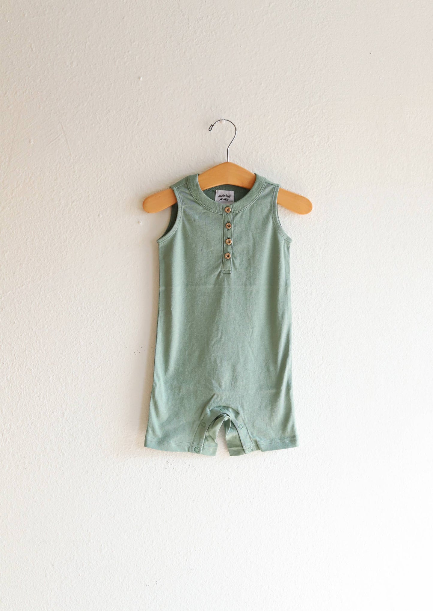 Green Baby Romper