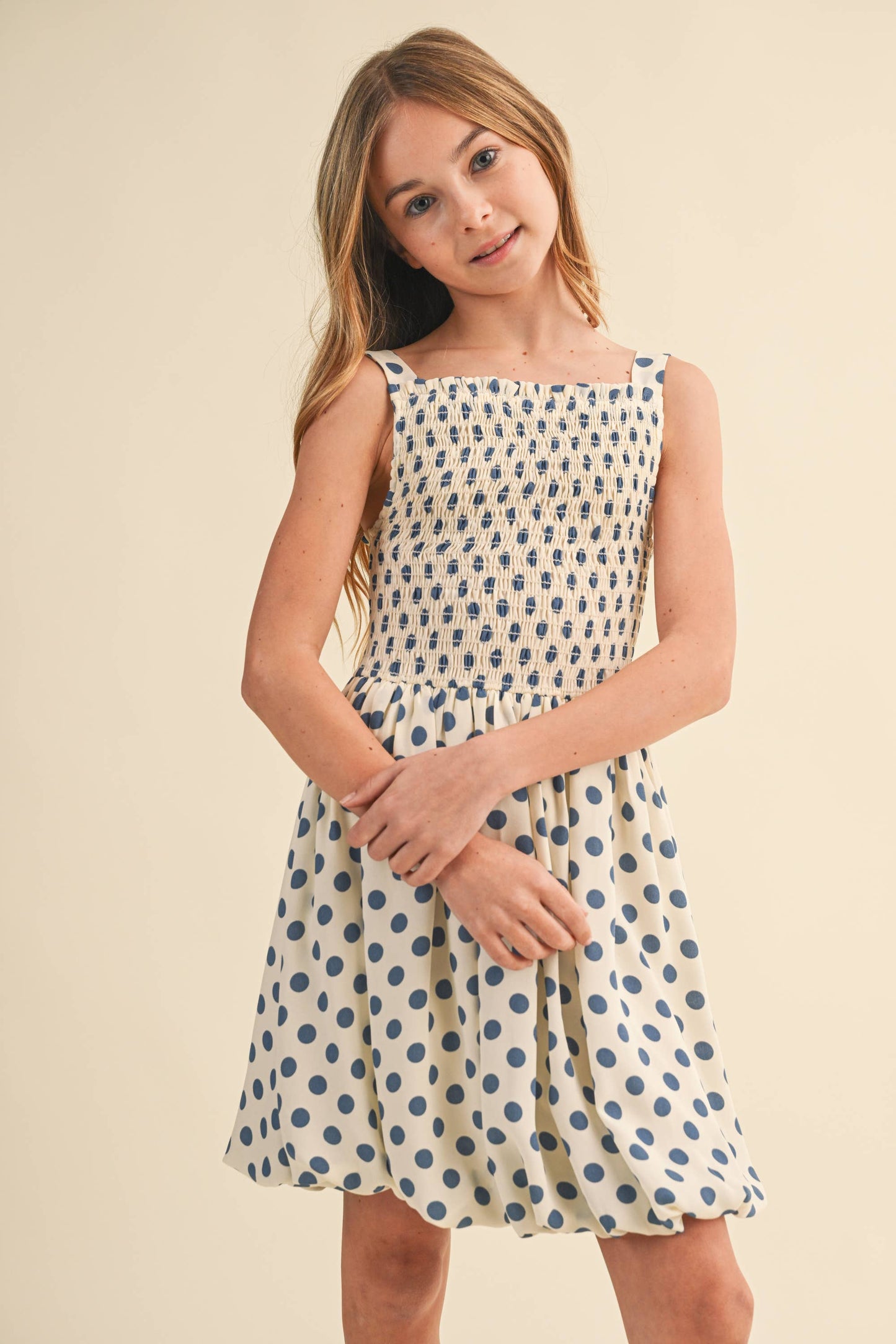 TWEEN KIDS GIRLS SL SMOCKED BUBBLE DRESS (7-12)