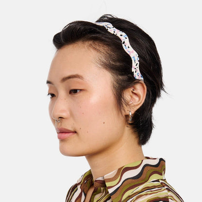 Wavy Headband in Terrazzo