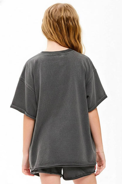 Mineral Washed Raw Edge T-Shirt