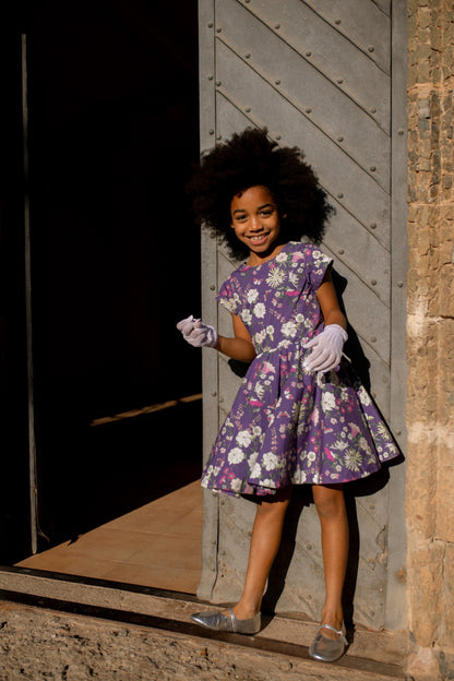 Portuguese Floral Button Back Dress
