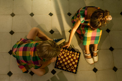 Barcelona Plaid Smocked Flutter Dress
