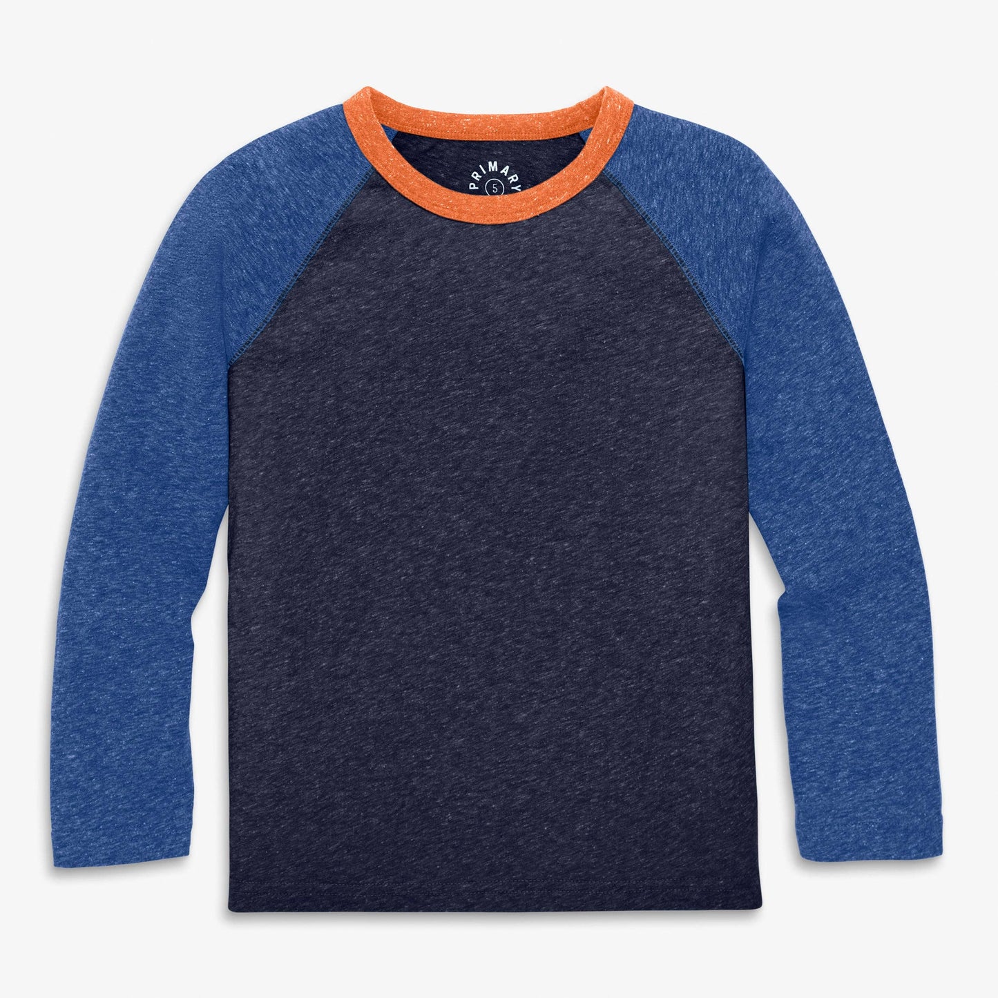 Kids heathered long sleeve baseball tee
