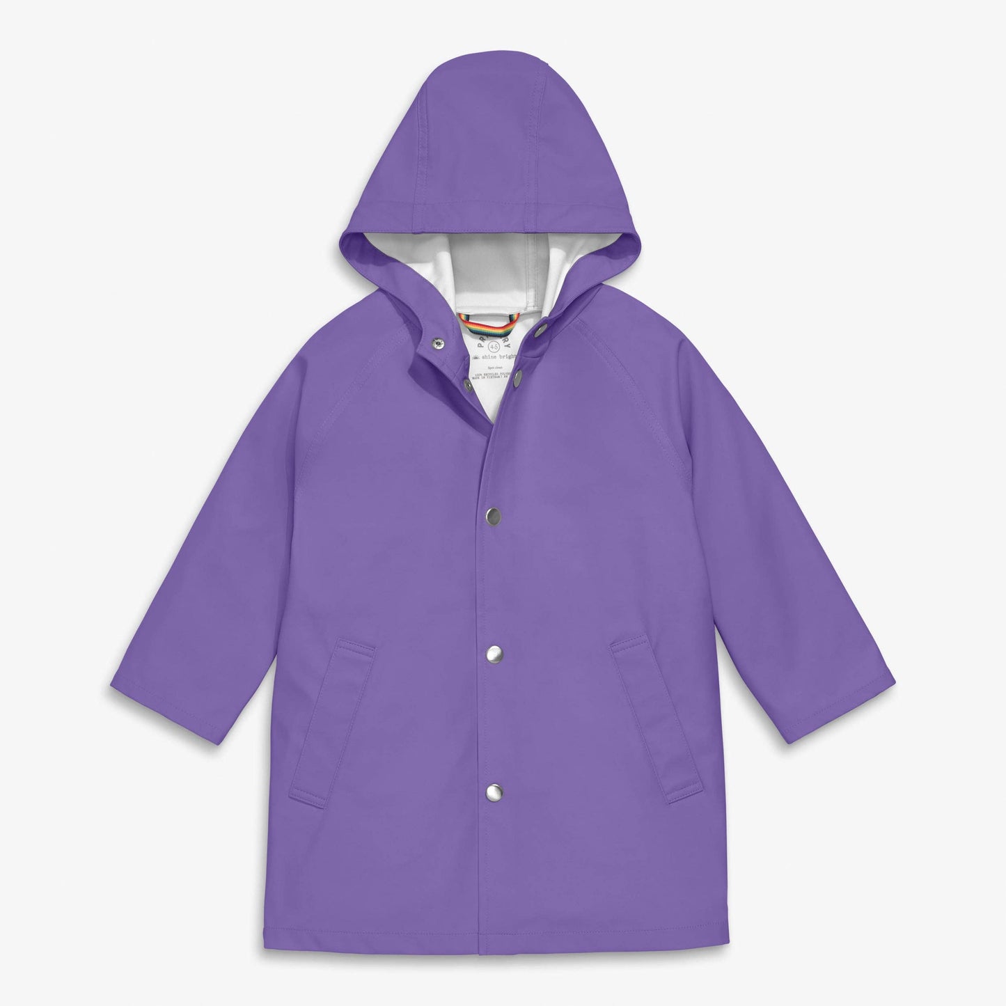 Kids' Waterproof Recycled Polyester Raincoat