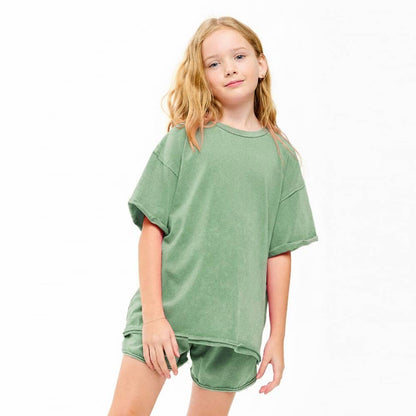 Mineral Washed Raw Edge T-Shirt