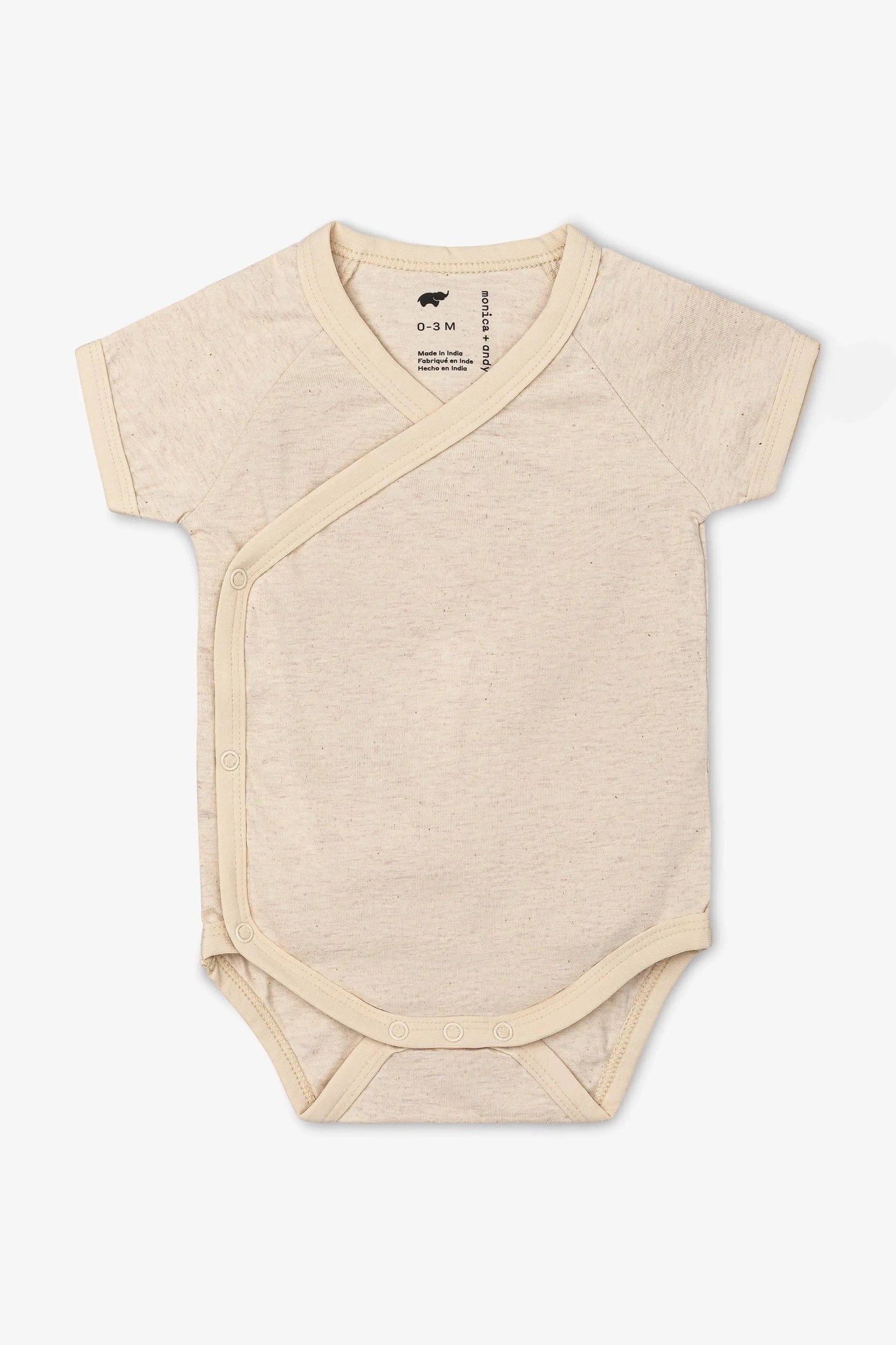 Short Sleeve Lucky Bodysuit- Cream Heather